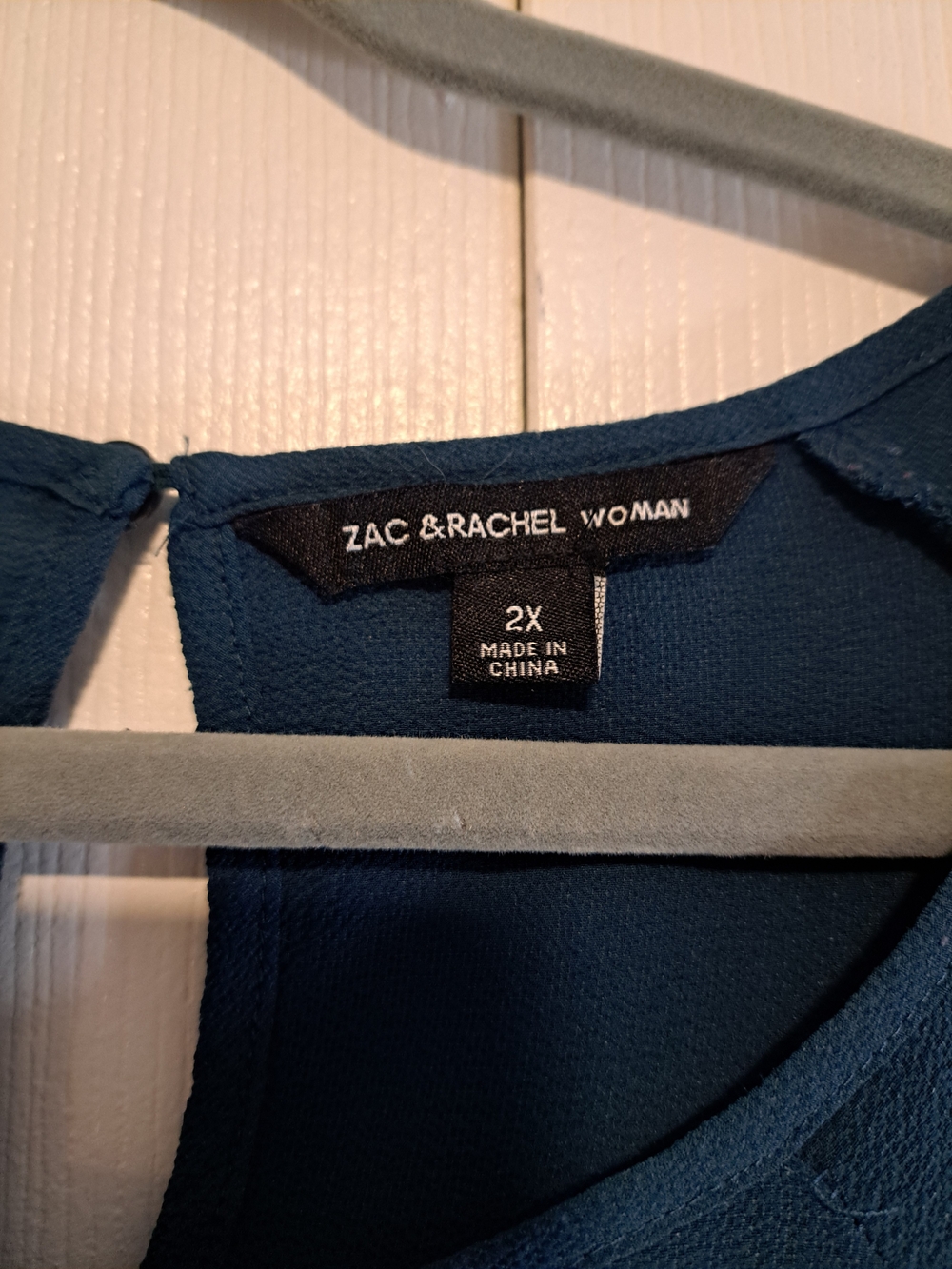 Zac & Rachel Teal Long-Sleeve Blouse - Picture 2 of 5